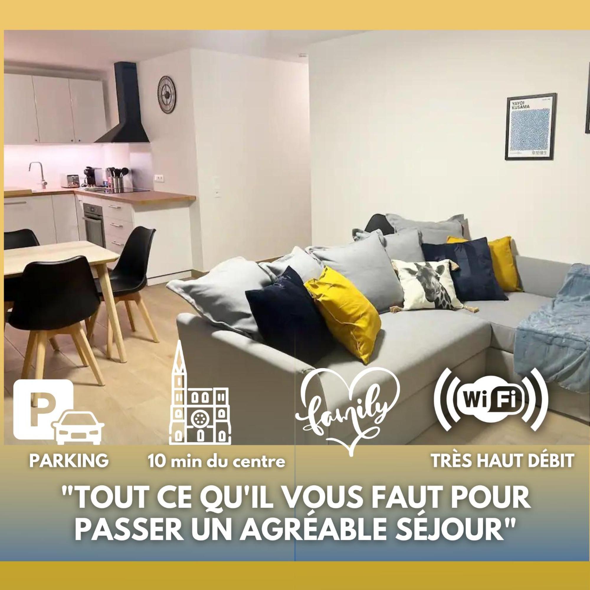 Grand Appart Neuf Lumineux, Parking Gratuit, 10 Min Centre Страсбург Экстерьер фото